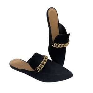 Madden Girl G-Batta Pointed Toe Slip On Mule w Chain